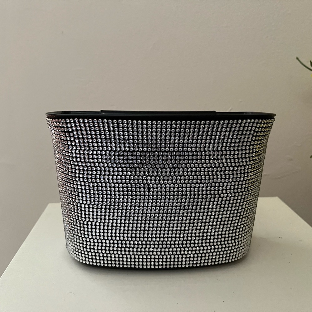 Car Trash Can, Bling Garbage Container for Auto, Hanging Wastebasket